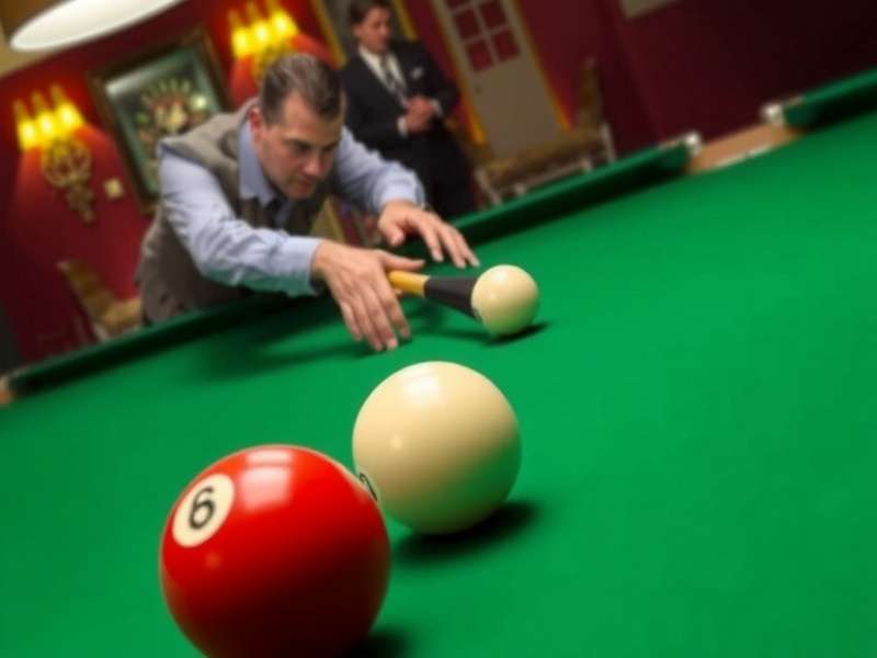 Royal Flush Billiard gameplay screenshot showing realistic pool table